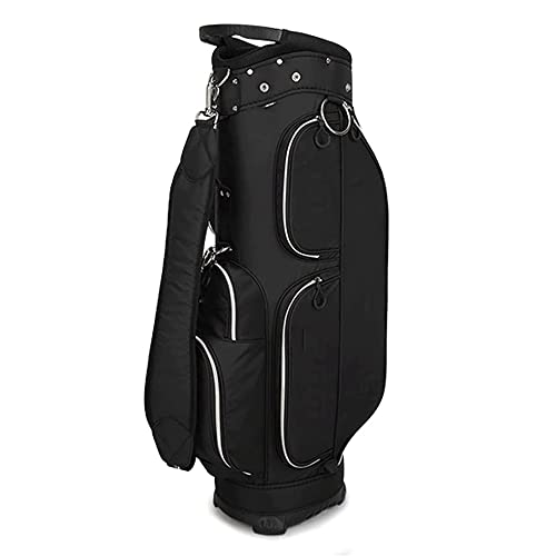 Premium-Golf-Cartbag mit 13 durchgehenden Unterteilungen Plus Putter-Tube (schwarz) von LLMTYO