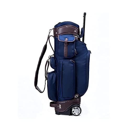 Standtaschen, professionelle Golfschläger-Cart-Taschen, tragbare leichte Outdoor-Standtaschen, Golftaschen für Männer (Farbe: Blau) von LLMTYO
