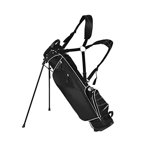 Tragbare Outdoor-Leichtstandtaschen, professionelle Golfschläger-Wagentaschen (Farbe: Blau) (Schwarz) von LLMTYO
