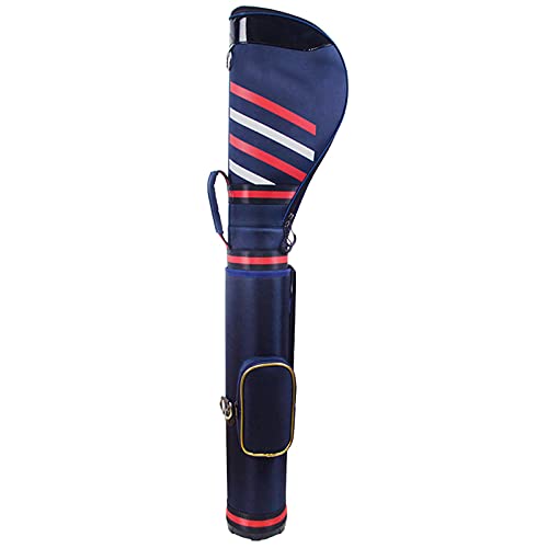 Unisex-Golfschlägertaschen für Erwachsene, leichte, einziehbare Bleistift-Golftasche, Waffentasche mit abnehmbarem Riemen und Tasche, für bis zu 7–10 Schläger (blau) von LLMTYO