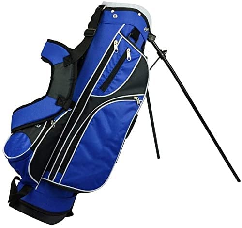 Verschleißfeste, rutschfeste Golf-Standtasche für den Außenbereich mit Ständer und Fach. Leichte, einfach zu tragende Golftasche für Damen und Herren. Ideal für Golfplätze und Reisen (Farbe: Blau) von LLMTYO