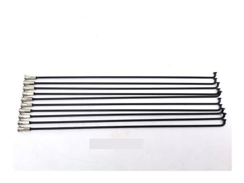 Elektrofahrrad 12G Edelstahl-Speichen, Kaliber 2,5 mm, Länge 117–256 mm, Speichen aus Stahl mit passenden Muttern, Nippel, 10 Stück (Farbe: 123 mm, 10 Stück) von LMDO