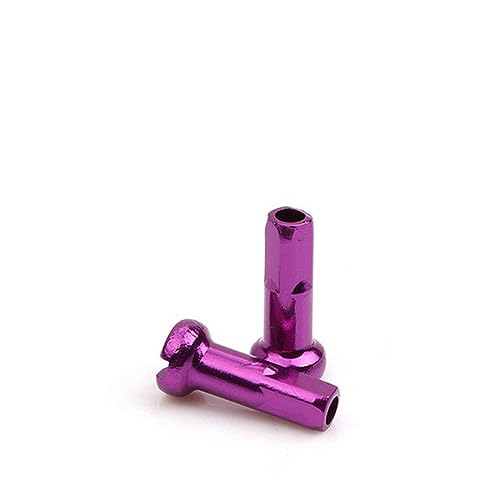 LMDO 10 Stück Widerstand, 14 mm, Aluminiumlegierung, eloxiert, Radspeichennippel, Speichennippel, Speichenkappe, Fahrradrad (Farbe: lila) von LMDO
