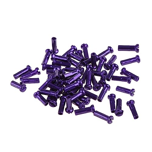 LMDO 60 Stück Fahrradspeichen, 14 mm, Metallkappe, Radspeichen (Farbe: für Violett) von LMDO