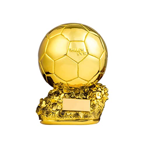 LNGODEHO Golden Ballon Fußball Trophäe, Fußball Champion Memorial Souvenir, Athleten Worldcup Fußball Match Gedenkpreis Fan Geschenk Heimdekoration (15 cm) von LNGODEHO