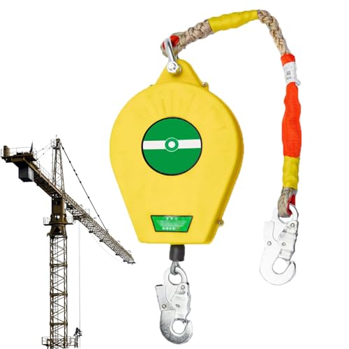 LNJZMDSS Height Safety Device Fall Protection 3-60 m, inertial Roller Height Lock, Double Locking Structure, roof Construction Climbing Safety Device Retractable,40m von LNJZMDSS
