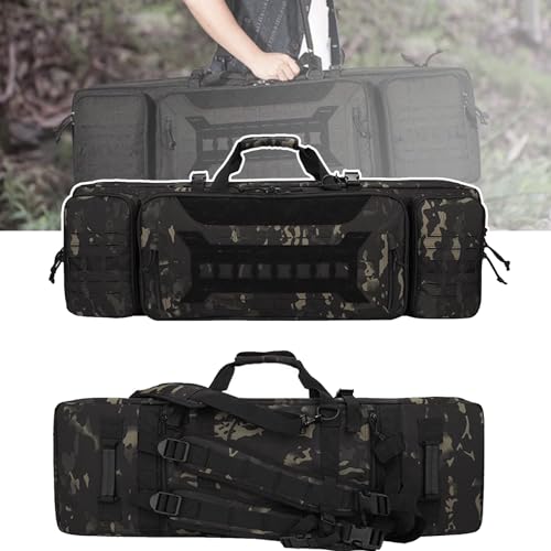 LNNLOO 36-Zoll-Tasche Für Taktische Waffen, Abschließbarer Rucksack, Integrierte Schnalle (Befestigungsgegenstände) + Stoßfeste Baumwolle, Mit Trennwand (trennbares Zubehör),93cm,D von LNNLOO