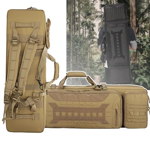 LNNLOO Taktische Waffentasche (93 cm), Haupttaschen-Innentasche (2 Schichten) + 3 Untertaschen, Tragbar/schulterbar, Abnehmbar (Schultergurt), Integrierte Befestigungsschnalle,93cm,B von LNNLOO