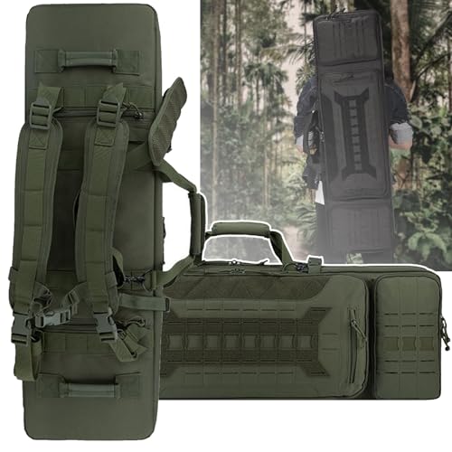 LNNLOO Taktische Waffentasche (93 cm), Haupttaschen-Innentasche (2 Schichten) + 3 Untertaschen, Tragbar/schulterbar, Abnehmbar (Schultergurt), Integrierte Befestigungsschnalle,93cm,C von LNNLOO