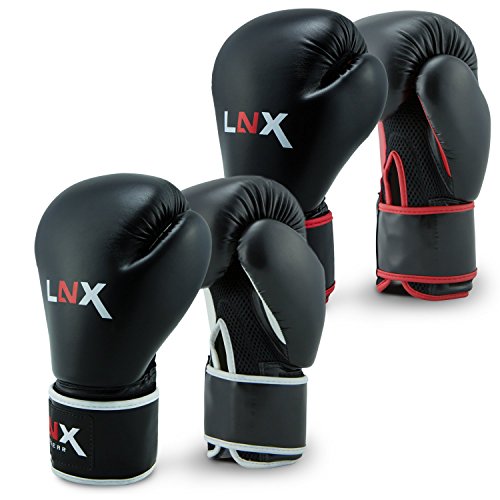 LNX Boxhandschuhe Pro Fight Evo schwarz/rot (001) 12 Oz von LNX