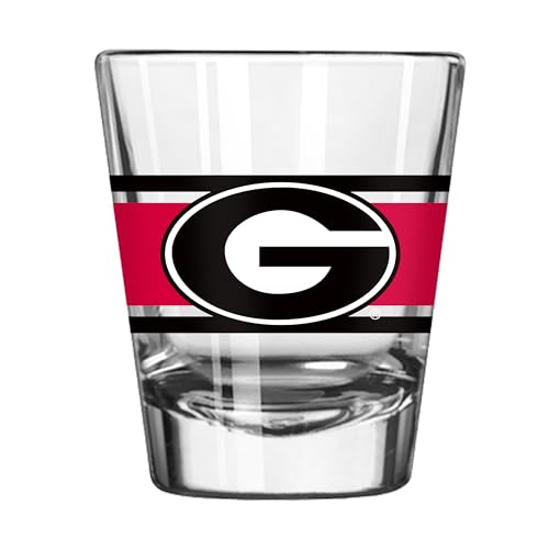 logobrands Unisex-Erwachsene Georgia 2oz Stripe Shot Glass Schnapsglas, Glas, 2 oz von LOGOBRANDS