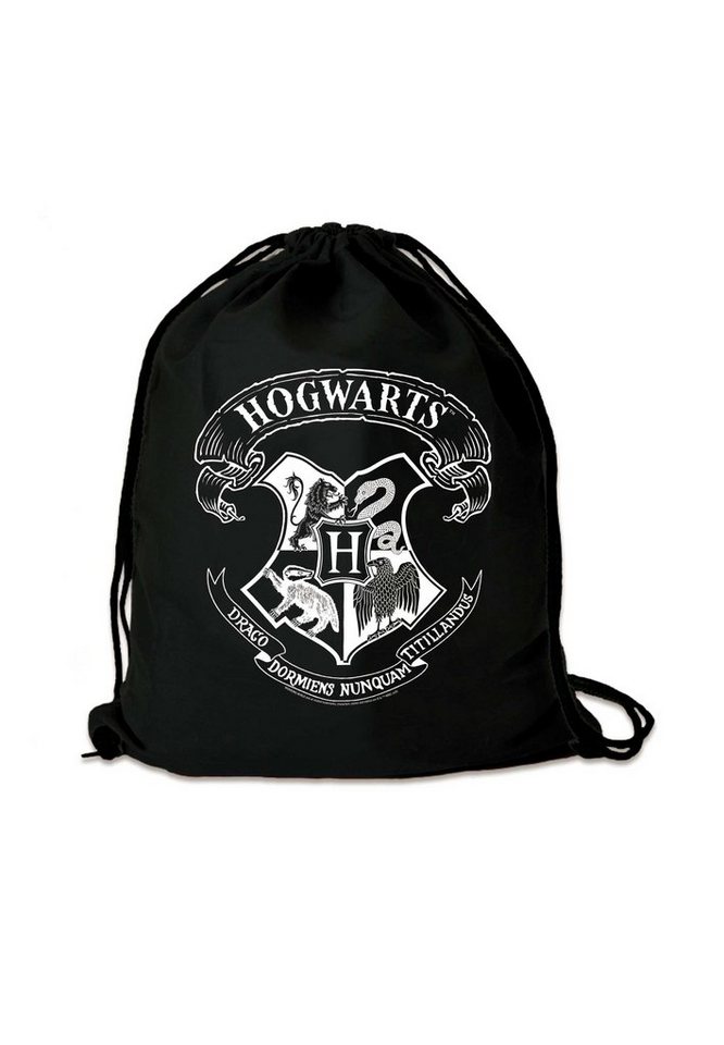 LOGOSHIRT Kulturbeutel Harry Potter - Hogwarts Logo (Weiß), mit coolem Hogwarts-Motiv von LOGOSHIRT