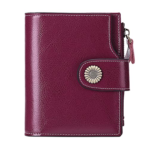 LOIJMK Kurze mehrschichtige PU-Multifunktions-Brieftasche für Damen Damen Geldbörsen Groß Klein (C, One Size) von LOIJMK