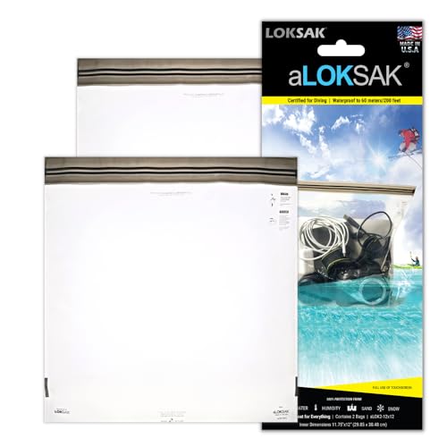 aLOKSAK LO-212128 wasserdichte Tasche, schwarz/transparent, 12 x 12.5-Inch von aLOKSAK
