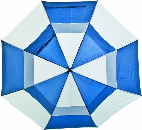 Longridge Deluxe winddichter Golfschirm – Königsblau/Weiß von Longridge