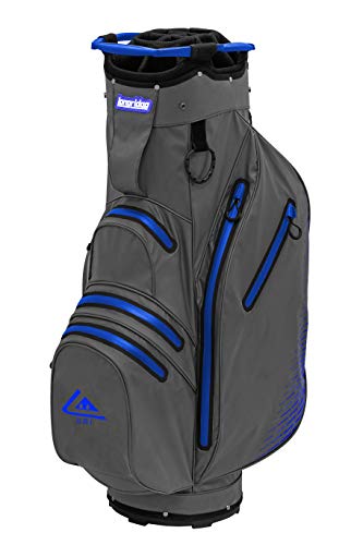 LONGRIDGE wasserdichte Golf Cart Bag, Grau/Royal Blau von Longridge