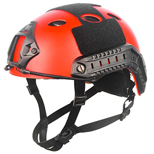 LOOGU Airsoft Helm Typ Fast PJ Taktischer Helm Militär Ops Core Schutzhelm mit Kopftuch Sturzhelm für Freizeit Outdoor Paintball Tactical Top Helmet von LOOGU