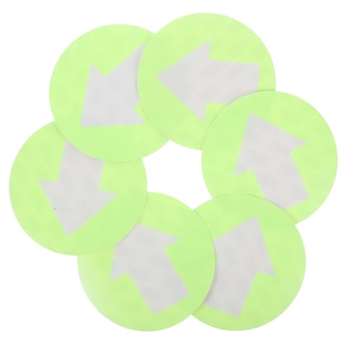 LOORGVEL 6 Stück Teiliges Reflektierende Pfeilrichtungsschilder aus PVC Große Richtungspfeile für Outdoor Camping und Treppen Selbstklebende Sichtbare Markierungen zur Sicheren von LOORGVEL