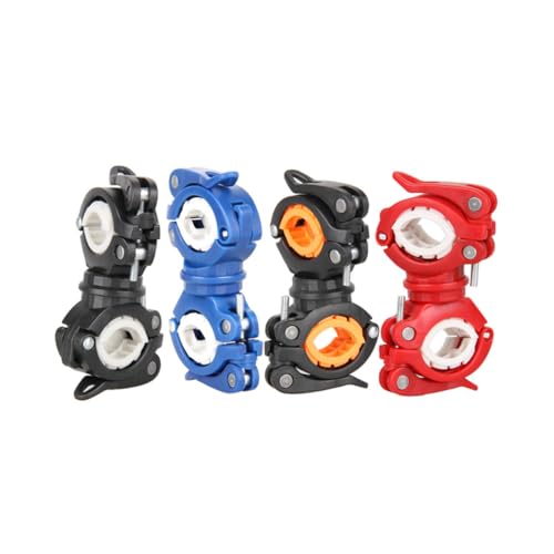 LOORGVEL Fahrradlicht Halterung Drehbar Quick Release Clamp für Lenker mit Rutschfestem Gummi Abs Robustes Material Fahrradzubehör Taschenlampenhalter von LOORGVEL