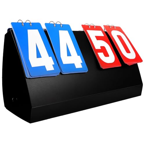LOORGVEL Multifunktionale Flip anzeigetafel aus Robustem PVC Tragbarer Digitaler Basketball Volleyball Score Counter Wetterfeste Punktezähltafel für Tennis Badminton Basketball und von LOORGVEL