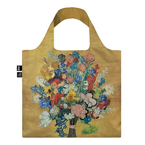 LOQI Vincent Van Gogh VGM 50th Anniversary Bouquet/Flower Pattern Gold Recycled Bag, mehrfarbig, Zeitgenössisch von LOQI