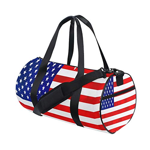 Reisetasche mit USA-Flagge, Weltflaggen, Kingdom-Emblem, Handliche Sporttasche, Turnbeutel, für Damen und Herren von LORONA