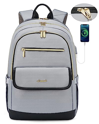 LOVEVOOK Rucksack Damen Elegant 15.6 Zoll Laptop Schulrucksack Teenager Mädchen Schultasche Anti Diebstahl Backpack Women Arbeitsrucksack Wasserdicht Reiserucksack Daypacks für Uni Reise Work von LOVEVOOK