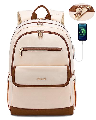 LOVEVOOK Laptop Rucksack Damen Groß 17.3 Zoll Schulrucksack Mädchen Teenager Schultasche Anti Diebstahl Reiserucksack Wasserdicht Backpack Women Arbeitstasche Tagesrucksack Daypacks für Uni Reise Work von LOVEVOOK