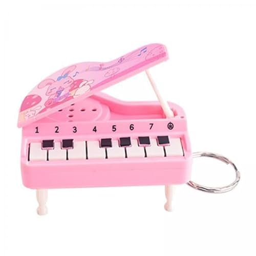 LOVIVER 2X Mini Handklavier mit Schlüsselanhänger, Musikinstrument Schlüsselanhänger, Lustiges Spielzeug, Pädagogisches Handmusik Klavierspielzeug von LOVIVER