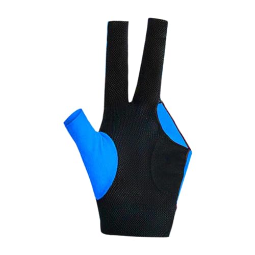 LOVIVER 3-Finger-Billardhandschuh, Pool-Queue-Handschuh, Snooker-Zubehör, professioneller Snooker-Handschuh, elastischer Handschuh für Spiele im Innenbereich, Blau von LOVIVER