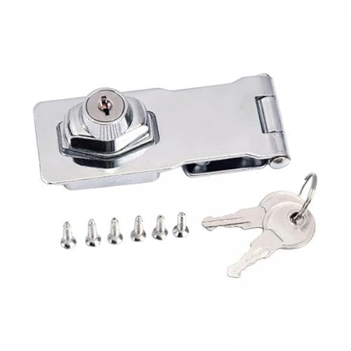 LOVIVER 3X Haspe Schlösser mit Schlüssel, Werkzeugkastenschlösser, 2 Schlüssel, Universell mit Schraubenbeschichtung, Ersatz Sicherheits Haspe, von LOVIVER