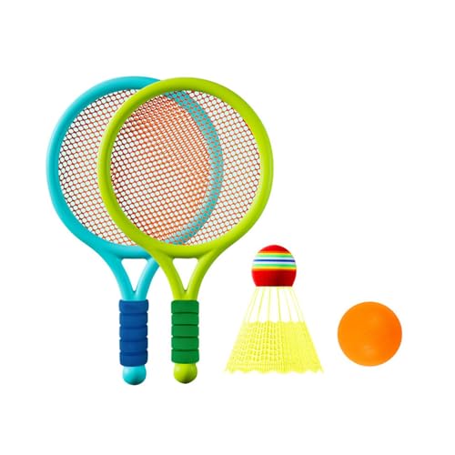 LOVIVER Badminton-Tennis-Set für Kinder, Tennisschläger, leichtes interaktives Eltern-Kind-Spielzeug, Badmintonschläger, Tennisschläger für den Strand, Blau und Grün von LOVIVER