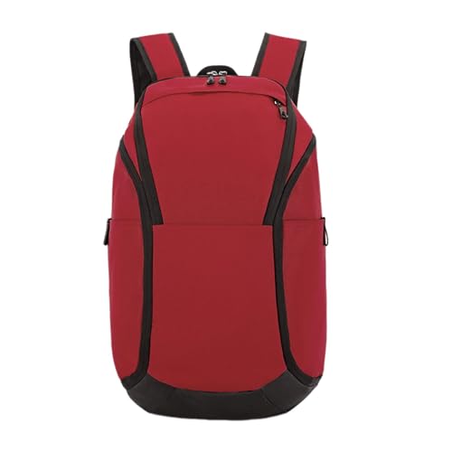 LOVIVER Basketball-Rucksack mit separatem Ballhalter, Tagesrucksack, mehrzweckige, verschleißfeste Tasche für Outdoor-Sportgeräte für Fußball, Rot von LOVIVER