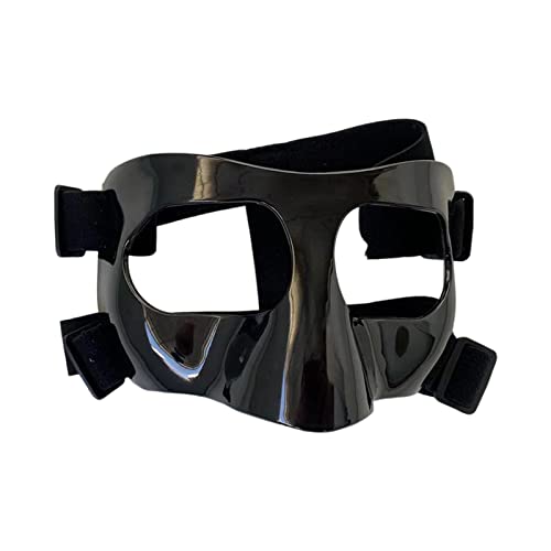 LOVIVER Gesichtsmaske für Nasenschutz Gesichtsschutz, Fußballschutz Basketball Maske, Gesichtsschutzmaske, Nasenschutzmaske für viele Sportarten geeignet(15 x 9 cm Schwarz) von LOVIVER