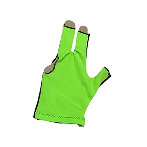 LOVIVER Billard-Handschuh mit DREI Fingern, Show-Handschuhe, elastisch, absorbiert Schweiß, Snooker-Queue-Handschuh, offener Pool-Queue-Handschuh für, Grün Schwarz von LOVIVER