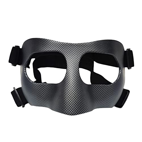 LOVIVER Gesichtsmaske für Nasenschutz Gesichtsschutz, Fußballschutz Basketball Maske, Gesichtsschutzmaske, Nasenschutzmaske für Jugend, Schwarzes Band von LOVIVER