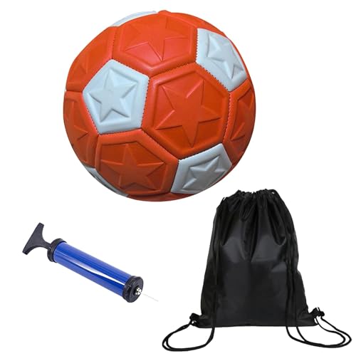 LOVIVER Größe 4: Fußball, Futsal Spiele, Übungs Geburtstagsgeschenk, Sportball, Offizieller Spielball für Kinder, Drinnen Und Draußen, mit Pumpe und Tasche von LOVIVER