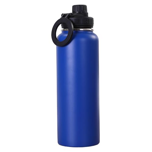 LOVIVER Isolierte Wasserflasche, Trinkflasche aus Edelstahl, auslaufsichere Sportflasche, tragbarer Wasserkocher für Büro, Outdoor, Haushalt, blau 1000ml von LOVIVER