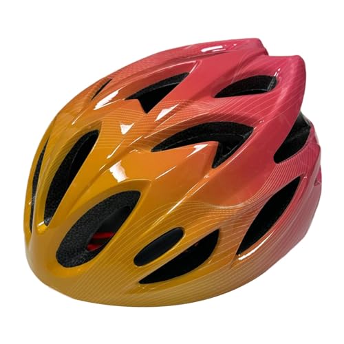 LOVIVER Kinder-Fahrradhelm, stilvoller Kinder-Fahrradhelm, 52–58 cm, Leichter Rennradhelm, sportlicher Helm zum Radfahren, Orange von LOVIVER