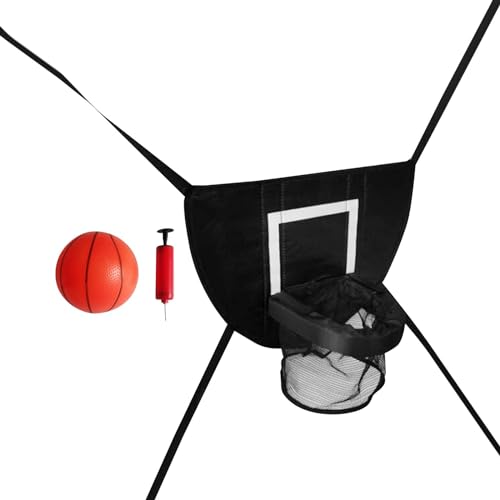 LOVIVER Mini-Trampolin-Basketballkorb Trampolin-Befestigungszubehör zum Dunking Leichter Baseboard-Basketballkorb für Kinder, mit einem Ball von LOVIVER
