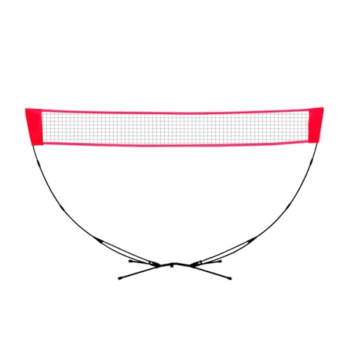 LOVIVER Nur Badmintonnetz, Maschennetz, leicht zu montierendes Ersatznetz, professionelles Tennis- und Volleyballnetz für das Fitnessstudio im Hinterhof, Rot von LOVIVER