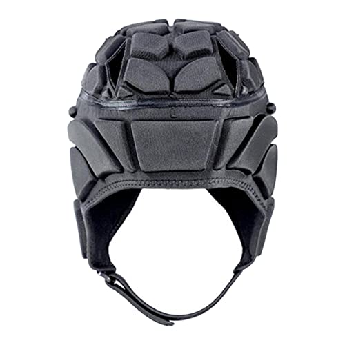 LOVIVER Rugby Helm Kopfbedeckung Scrum Cap Hockey Kopfschutz Schutzhut, Schwarz M., S bis XL von LOVIVER