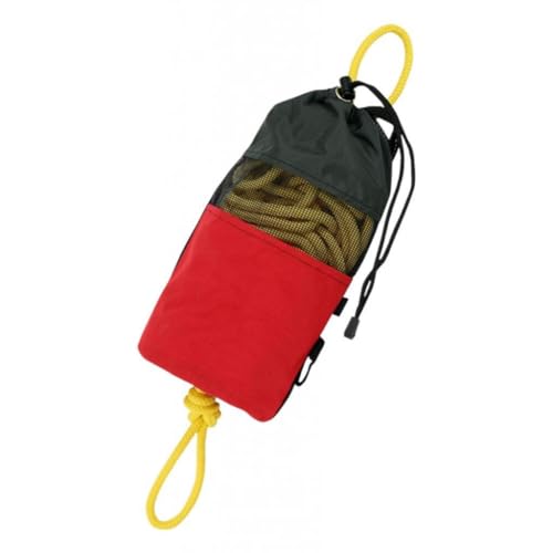 LOVIVER Wurfsack aus Wurfseil, Wurfsäcke für Wasser mit Seil, Wurfsack aus 15 m Seil für Schwimmjacht, Segelboot, Rot von LOVIVER