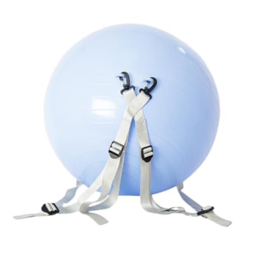 LOVIVER Yoga Ball Groß, Fitnessball mit Verstellbare Schultergurte, Gymnastikball Balanceball, Anti-Burst Pilates Ball, Pezziball Sitzball Trainingsball für Kinder Erwachsene Gym Fitness, Blau(Neu) von LOVIVER