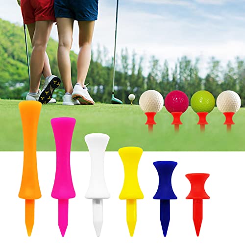 LOVMEAD Golf Tees Kunststoff Driver 32 39 45 51 58 70 mm Set Wert 50 Stück, Golftee Lang Plastik Rot Blau Gelb Weiß Rosa Orange Bunt Langlebig Castle Tee 1-1/2" 1-3/4" 2" 2-1/4" 2-3/4"（Red von LOVMEAD