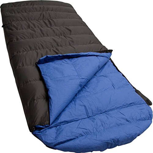 Lowland Outdoor® Ranger Comfort NC Daunen Deckenschlafsack, Blau, 230x80 cm von LOWLAND OUTDOOR