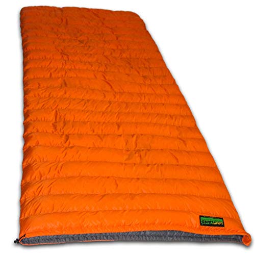 LOWLAND OUTDOOR Unisex-Adult Super compact blanket-590g-210 cm +8°C, orange, 210 x 80 x 80 cm von LOWLAND OUTDOOR