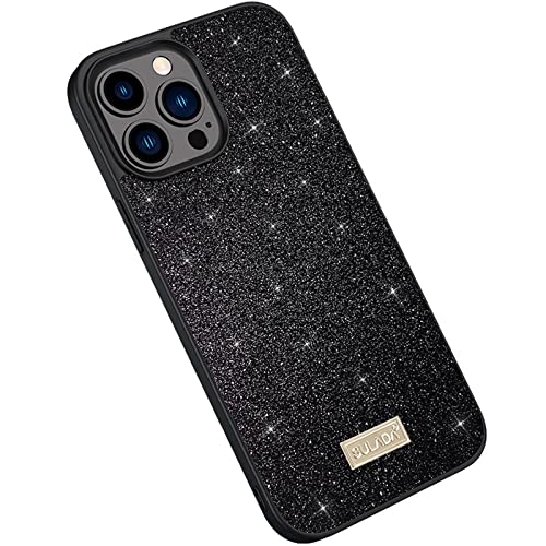 LOXO CASE Hülle Glitzer für iPhone 14/14 Plus/14 Pro /14 Pro Max, Glitzer Flexibles TPU Rahmen, Kratzfest Anti Rutsch Schutzhülle Glitzer Hülle,Black,iPhone14 Plus von LOXO CASE