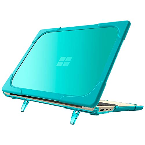 LOXO CASE Hülle für 15" Zoll Microsoft Surface Laptop 5/4/3, Stoßfeste Kratzfeste Schutzhülle (Anti-Fingerabdruck) Dünne Rutschfestes Mattierte Hülle mit TPU-Rahmen & Klappbarem Ständer,Light Blue von LOXO CASE
