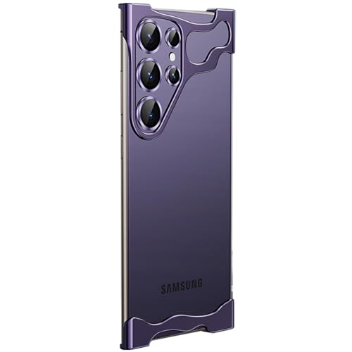 LOXO CASE Hülle für Samsung Galaxy S23 Ultra/S23 Plus/S23, Speziell Geformte Metall-Eckpolster-Anti-Fall-Handyhülle mit Kameraobjektivschutz, Minimalistischer Schutz,Purple,S23 Plus von LOXO CASE